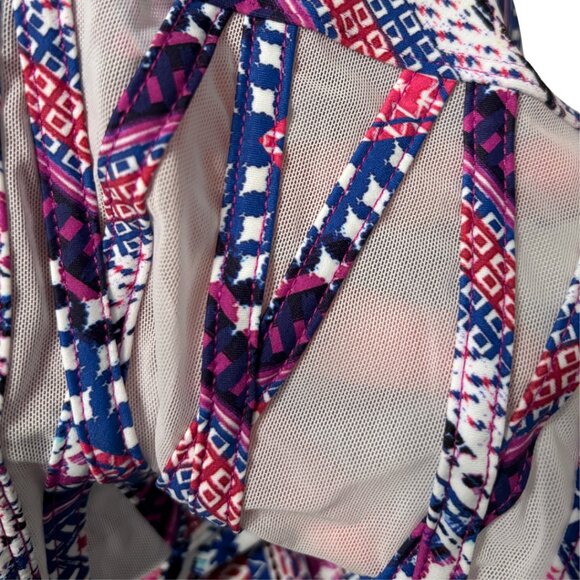 NWT Torrid Chevron push-up Multi-way bikini and high lattice-mesh bottoms swim - Picture 3 of 4